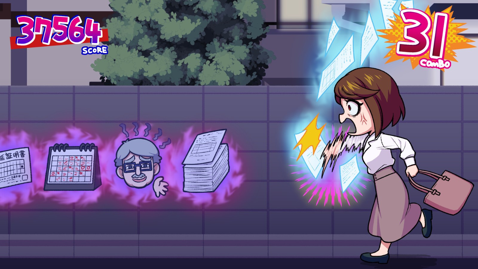 解壓節(jié)奏游戲《マジギレ限界OLちゃん》Steam頁面上線，明年發(fā)售！